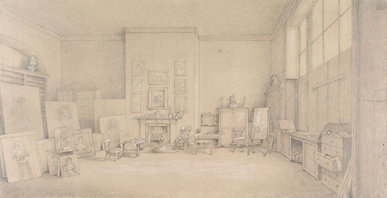 Studio von Sir Thomas Lawrence; 65 Russell Square, London, 1824 von Emily Calmady