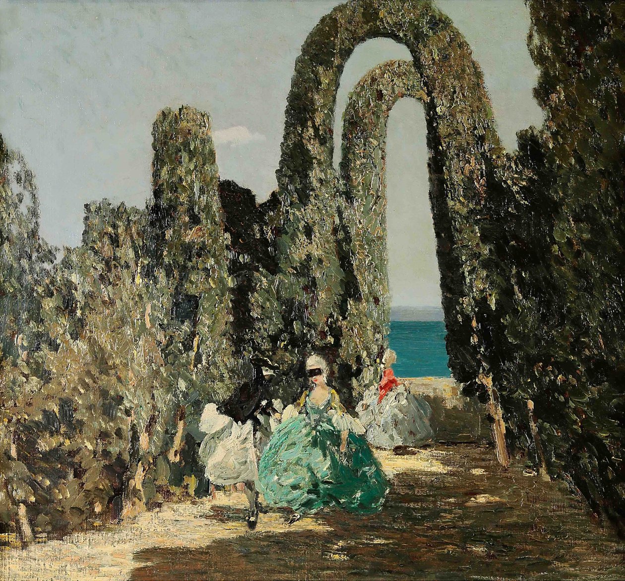 Maskierte Damen, ca. 1909 von Emma Ciardi