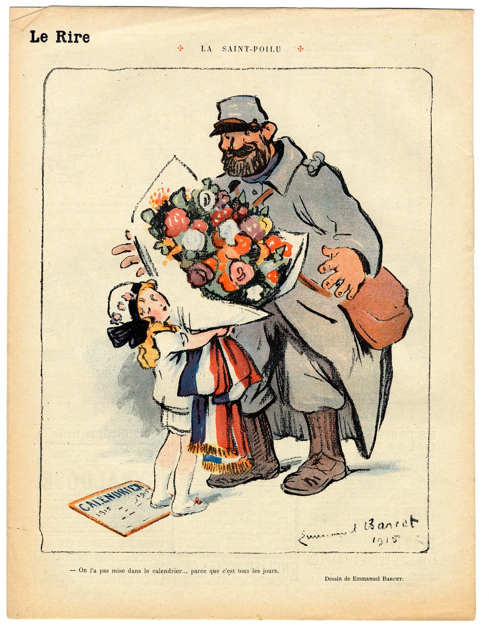 Rotes Lachen, Satirisch in Schwarz-Weiß von Emmanuel Barcet