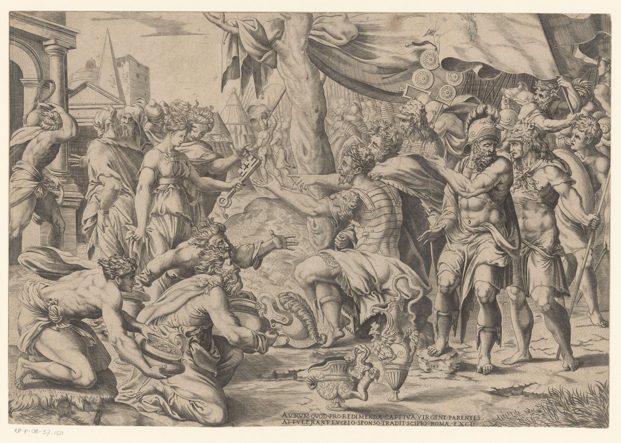 Scipio erhält Geschenke von Enea Vico (possibly)