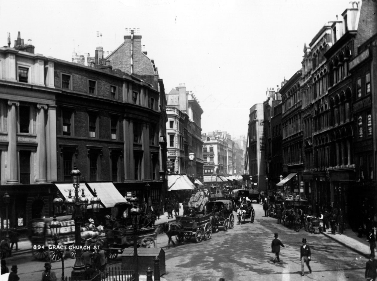 Gracechurch Street, London, ca. 1890 von English Photographer