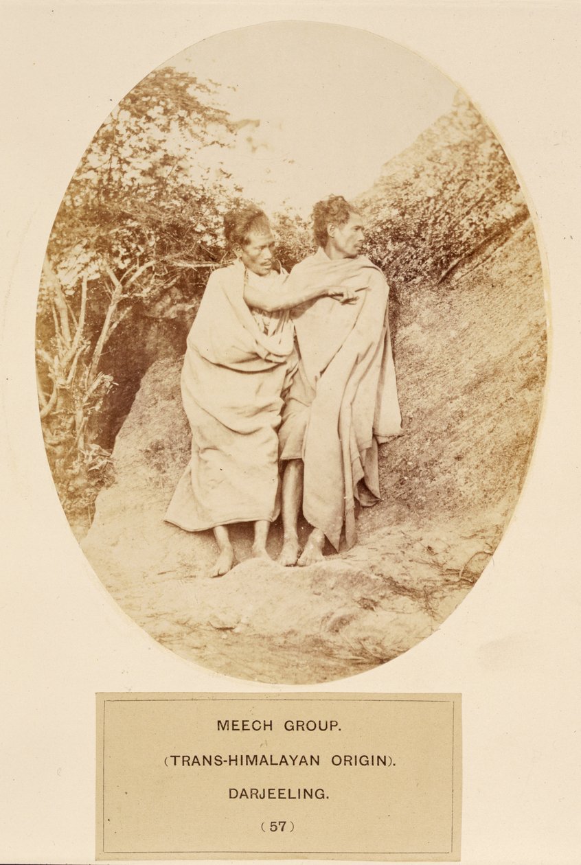 Meech Gruppe (trans-himalayischer Ursprung), Darjeeling, aus Die Völker Indiens, von J. Forbes Watson, veröffentlicht 1868 von English Photographer