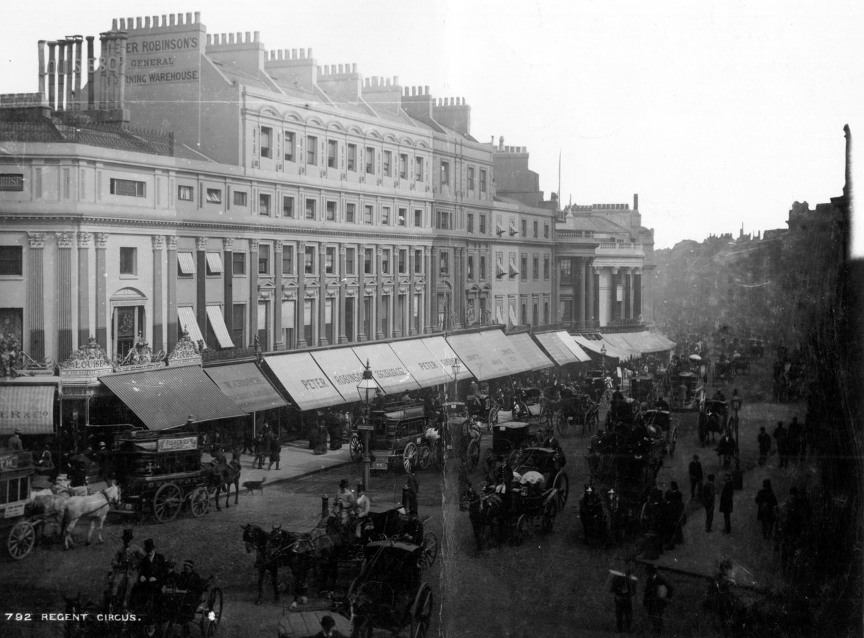 Regent Circus, London, ca. 1890 von English Photographer