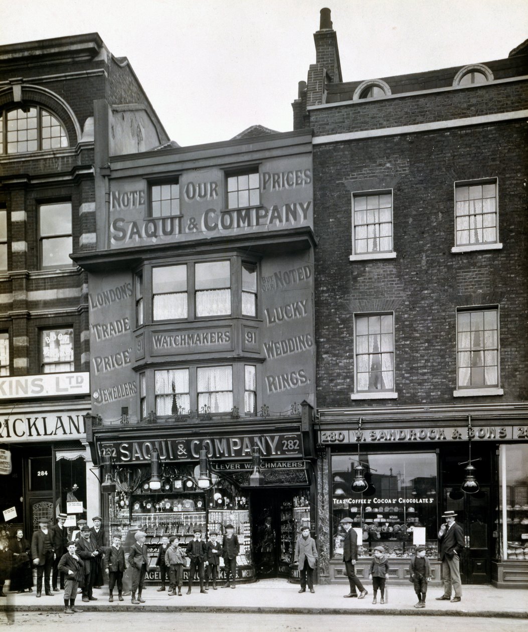 Saqui und Company, 282 Bishopsgate, London, frühe 1900er von English Photographer