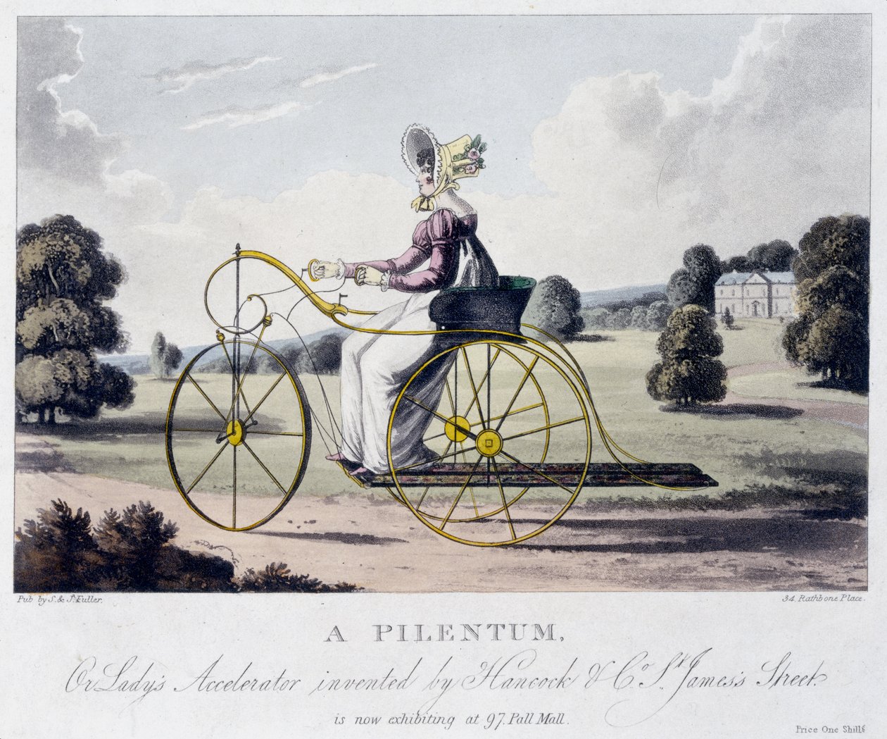 Ein Pilentum oder Damenbeschleuniger, erfunden von Hancock & Co, St. James