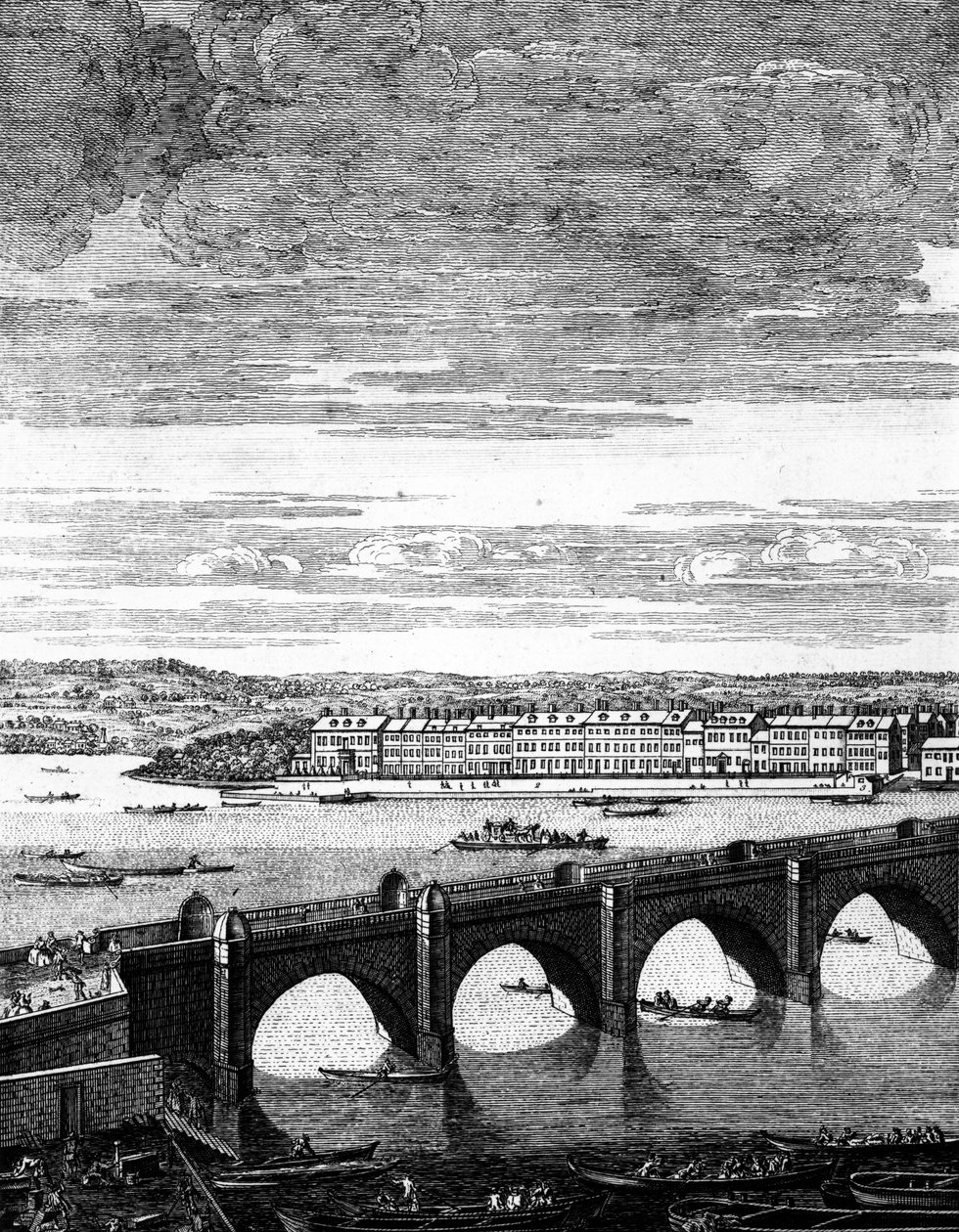Ansicht der Westminster Bridge von English School