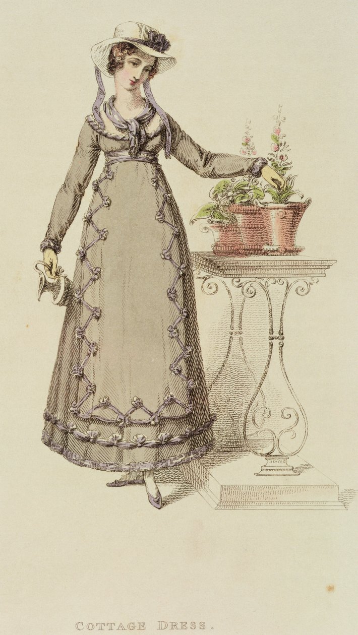 Landhauskleid, aus Ackermanns Repository of Arts, September 1820 von English School