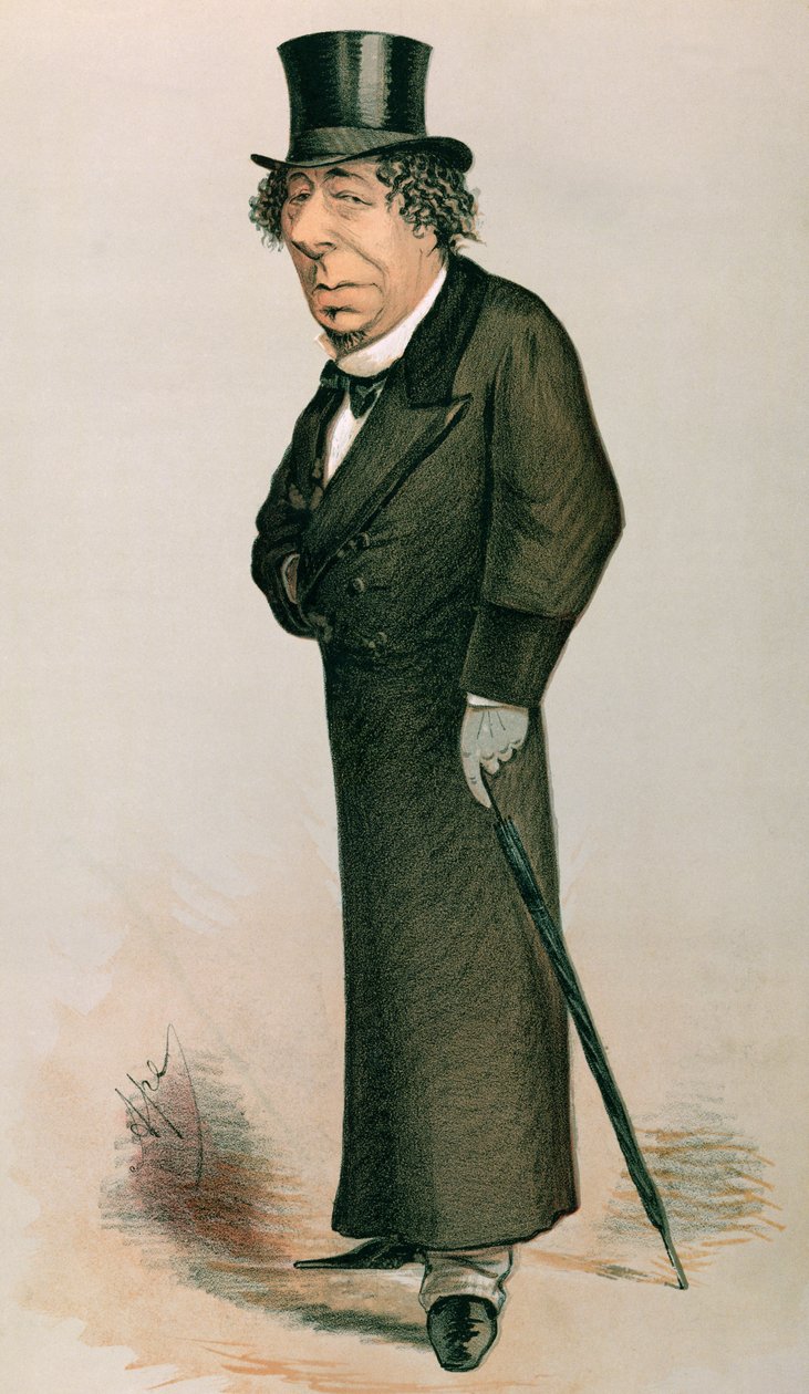 Disraeli, Benjamin (1804-81): Karikatur aus Vanity Fair, 30. Januar 1869 von English School