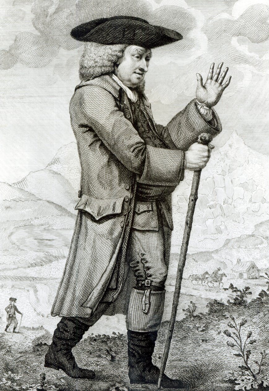 Dr. Johnson in seiner Reisekleidung, 1786 von English School