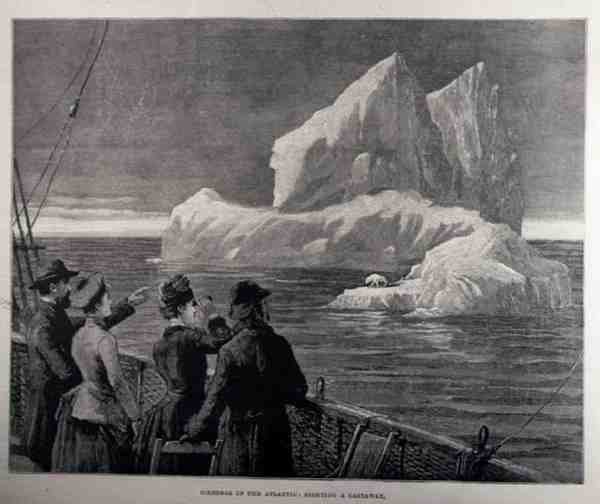 Eisberge im Atlantik: Sichtung eines Schiffbrüchigen von English School