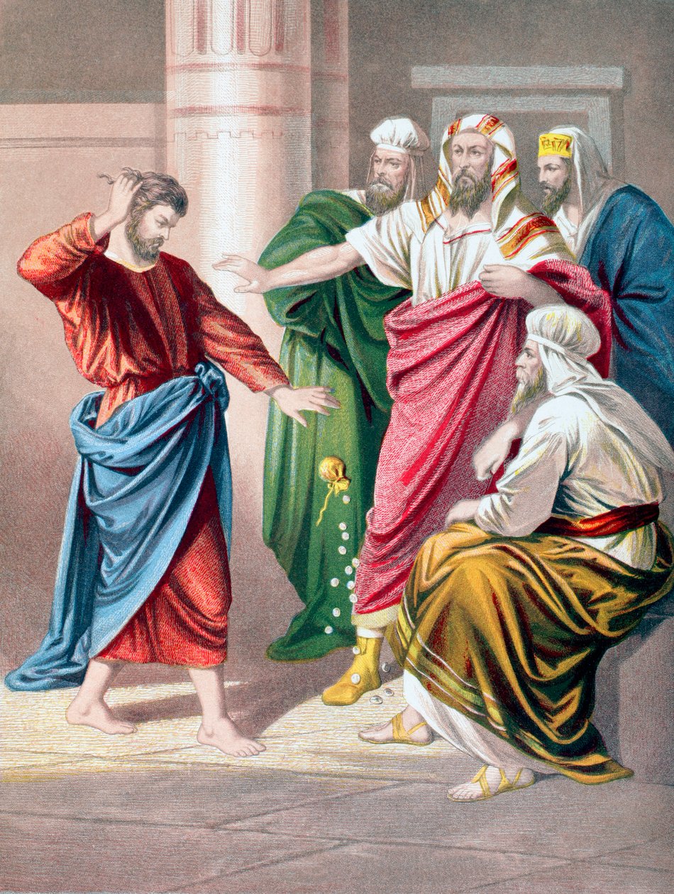 Judas bereut und gibt die dreißig Silberlinge zurück von English School