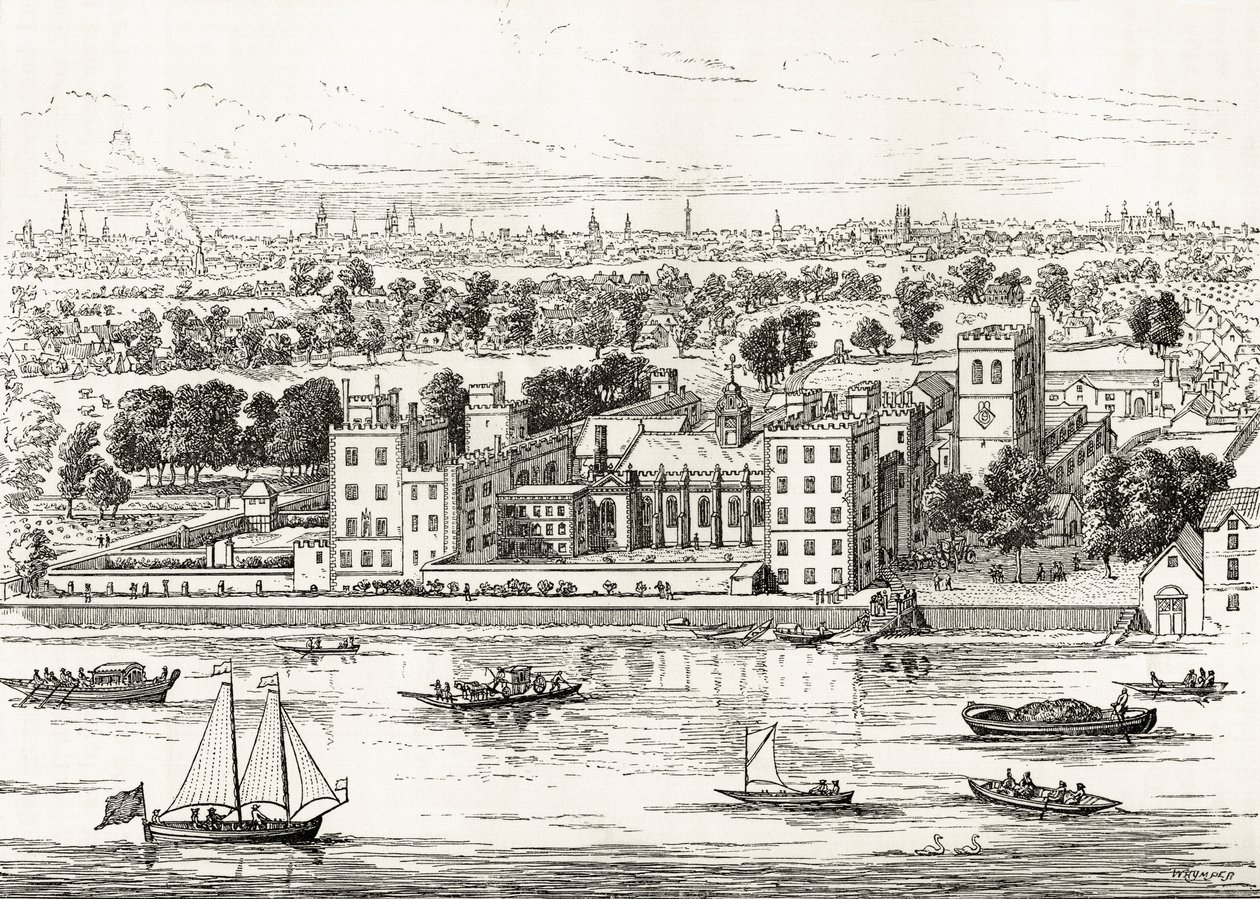 Lambeth Palace von der Themse, aus 