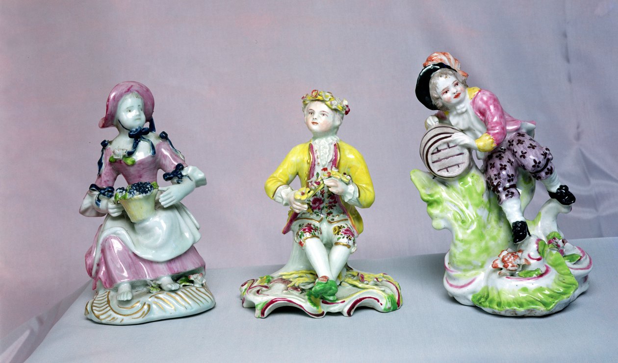 Longton Hall Figuren, um 1755 von English School
