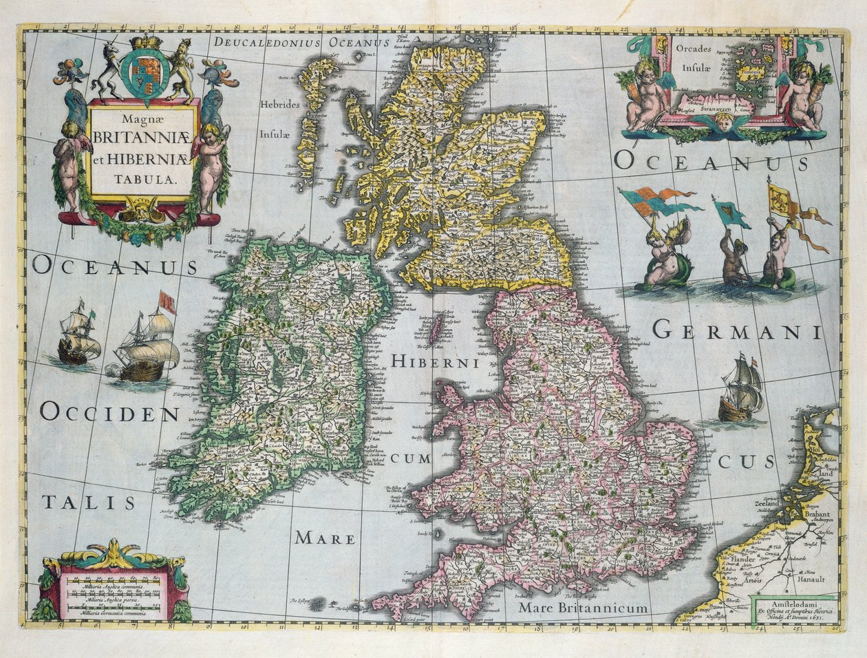 Karte von Großbritannien, 1631 von English School
