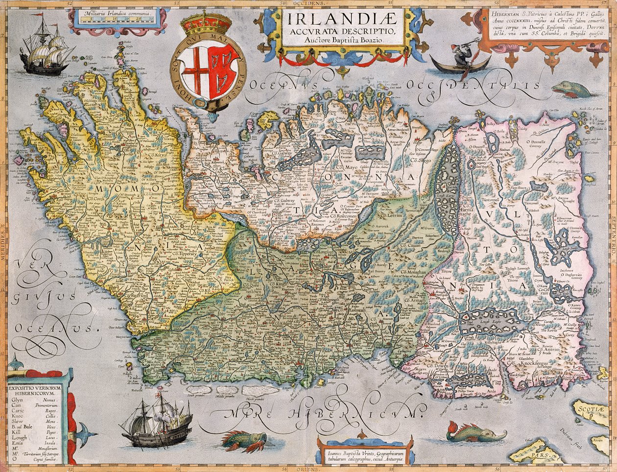 Karte von Irland von English School