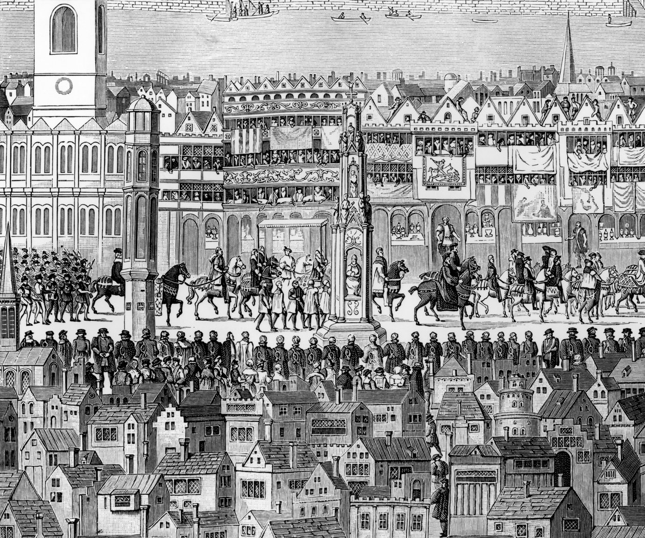 Teil der Krönungsprozession von Edward VI., 19. Februar 1547 von English School