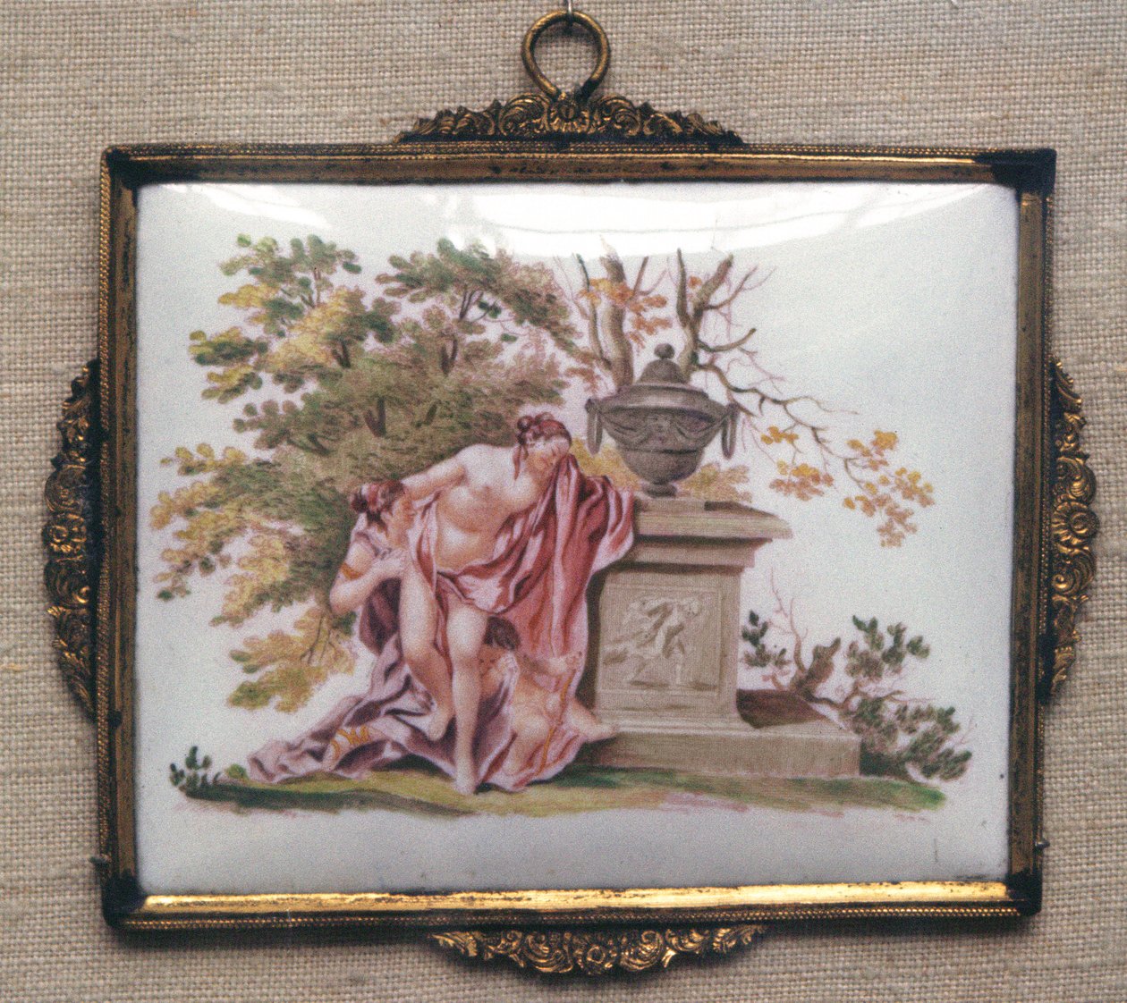 Plakette, die Venus und Adonis darstellt, Birmingham, ca. 1755-60 von English School