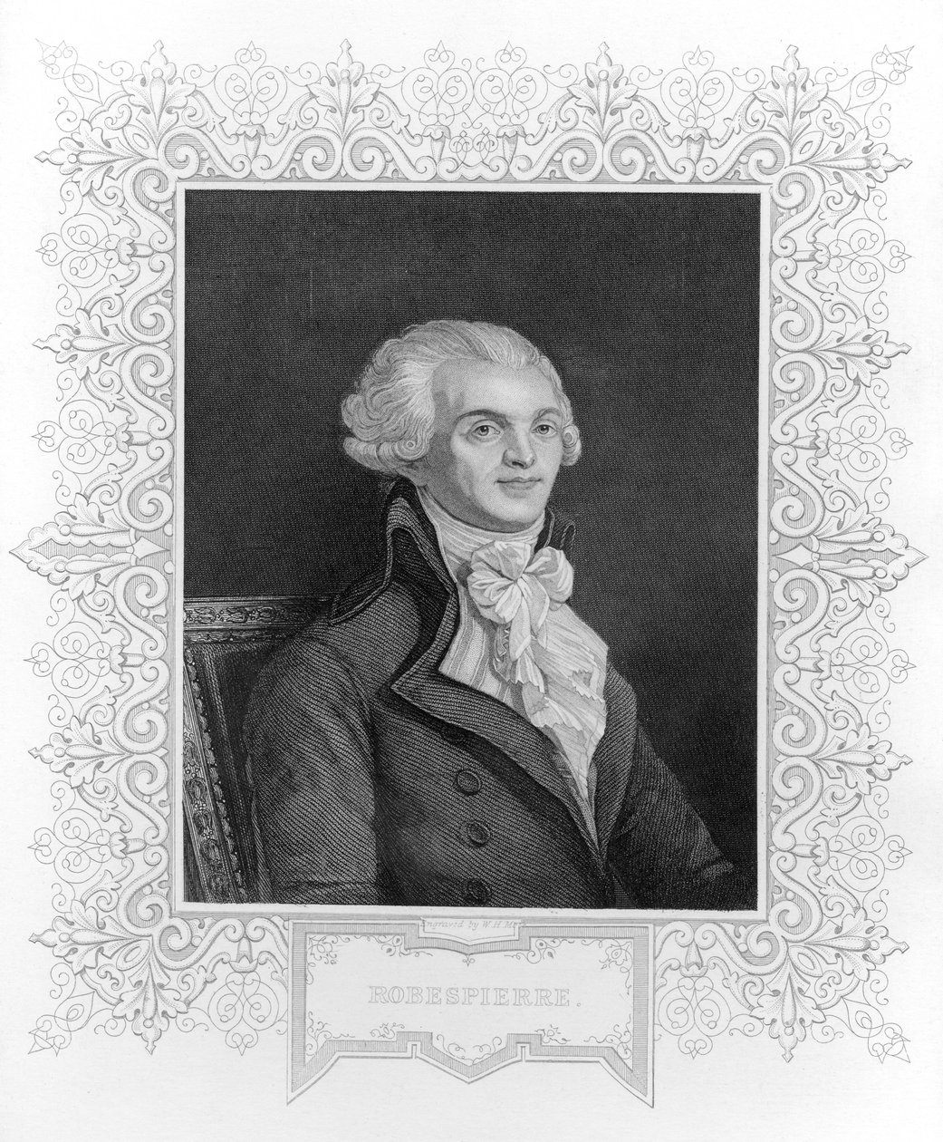 Porträt von Robespierre von English School