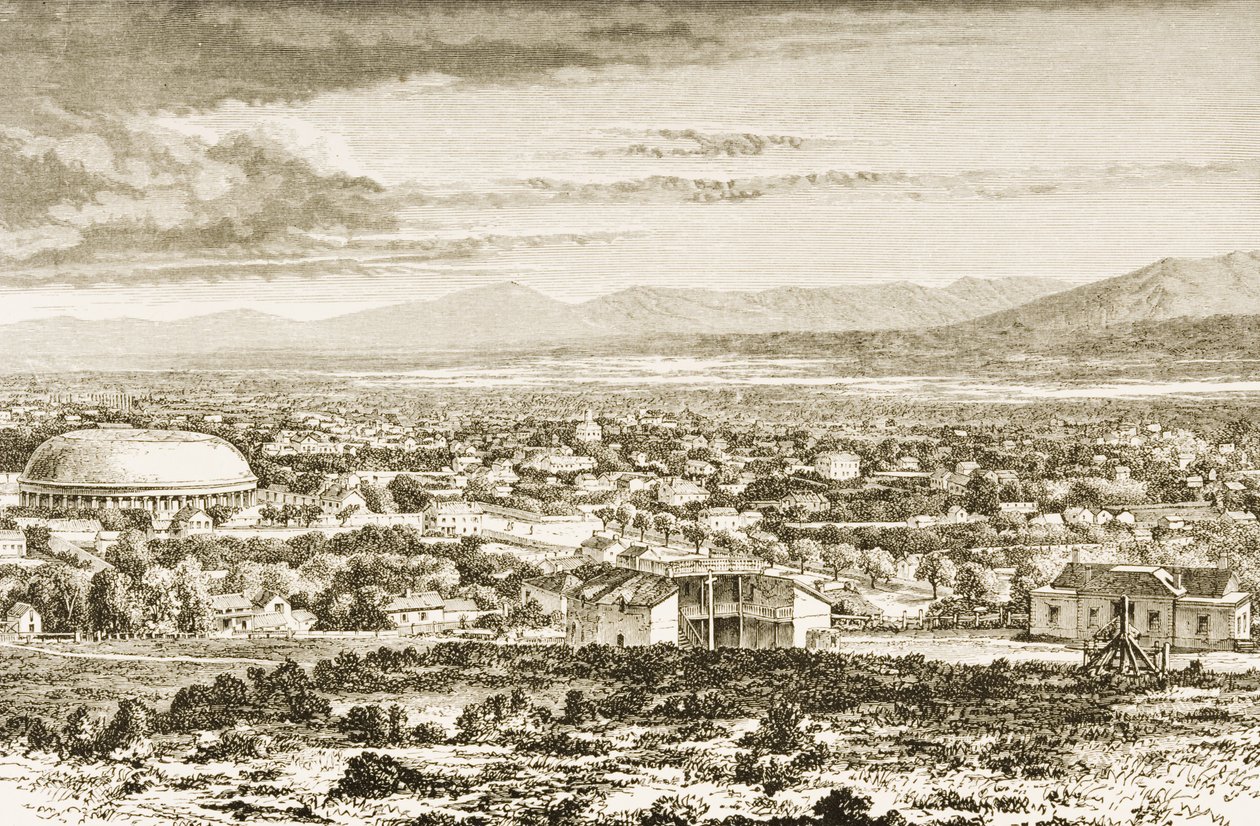 Salt Lake City um 1870, aus 