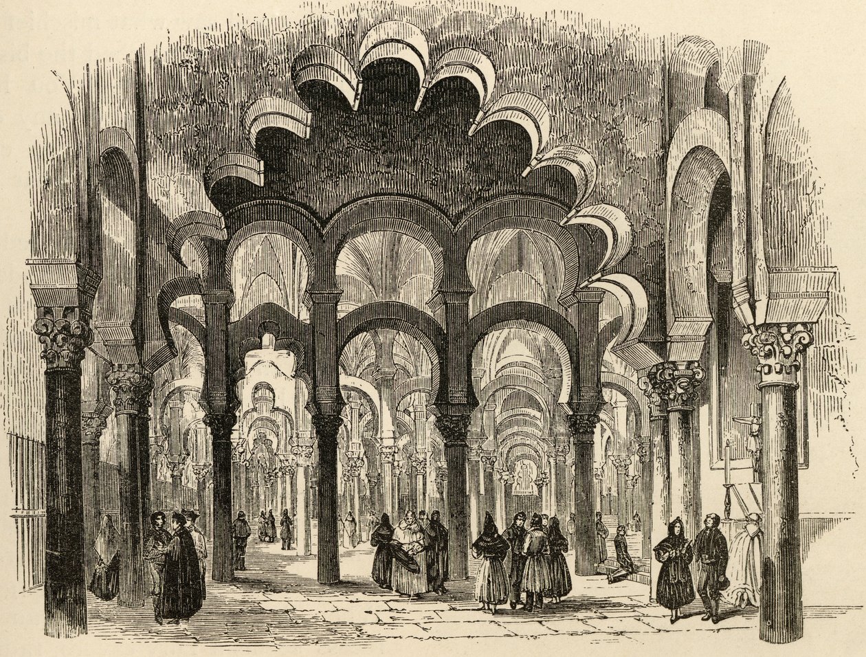 Die Große Moschee, Córdoba, Illustration aus 
