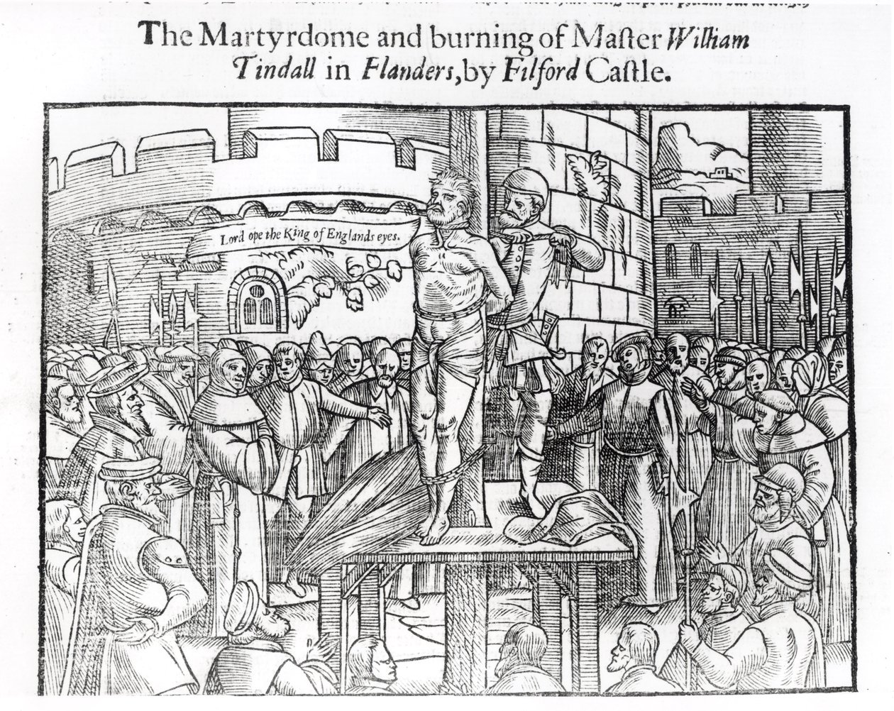 Das Martyrium und die Verbrennung von Meister William Tindall in Flandern, bei Filford Castle, aus 