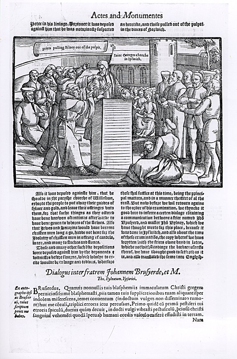 Thomas Bilney (gest. 1531) wird aus der Kanzel gezerrt, aus 