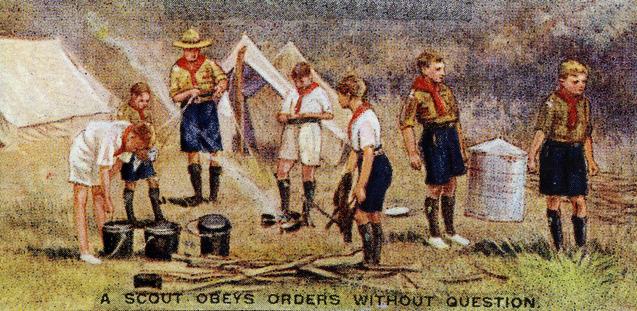 Ein Pfadfinder gehorcht ohne Frage, 1929 von English School