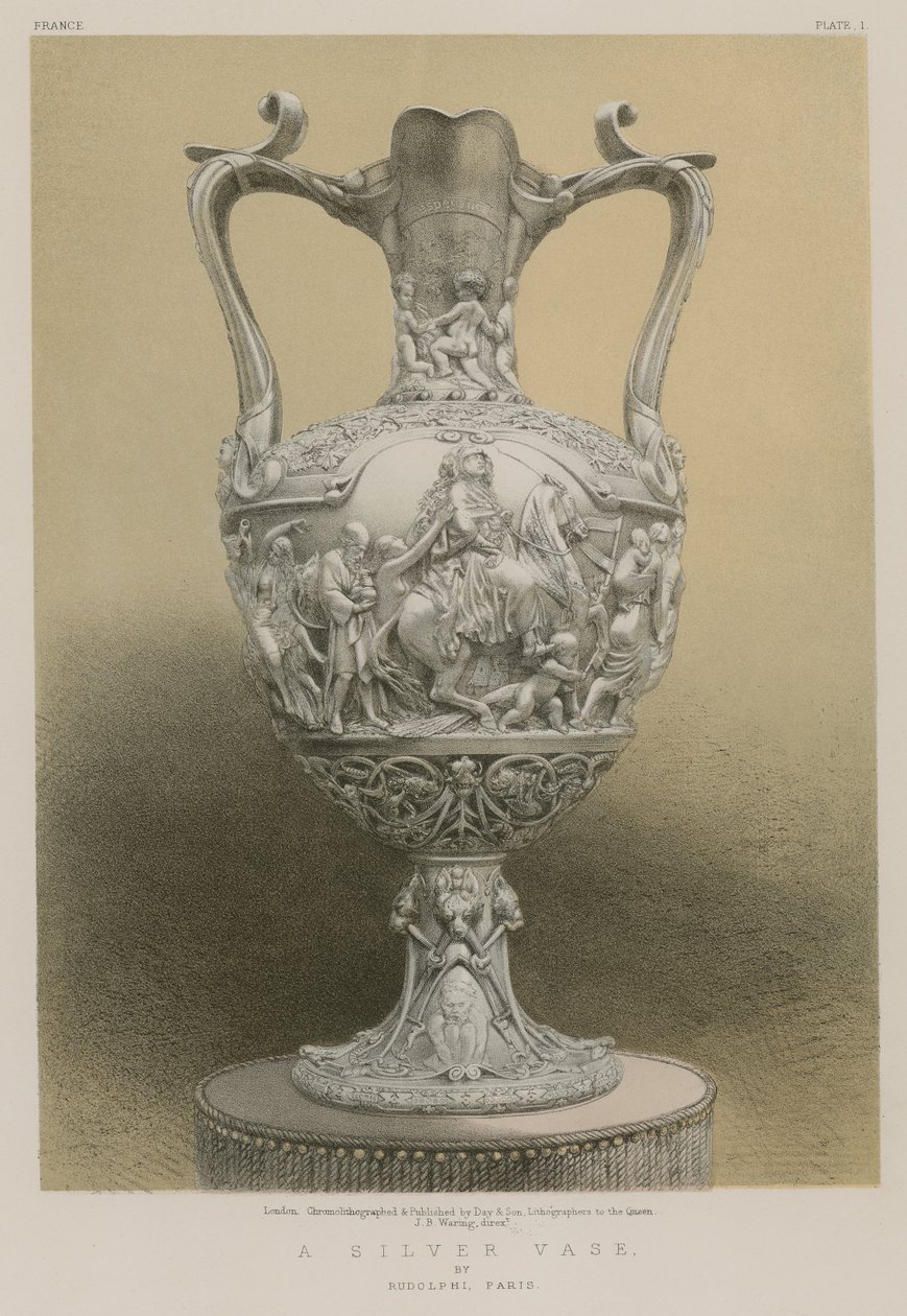 Eine Silbervase von Rudolphi, Paris von English School
