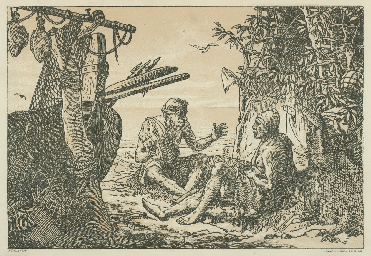 Antike griechische Fischer von English School