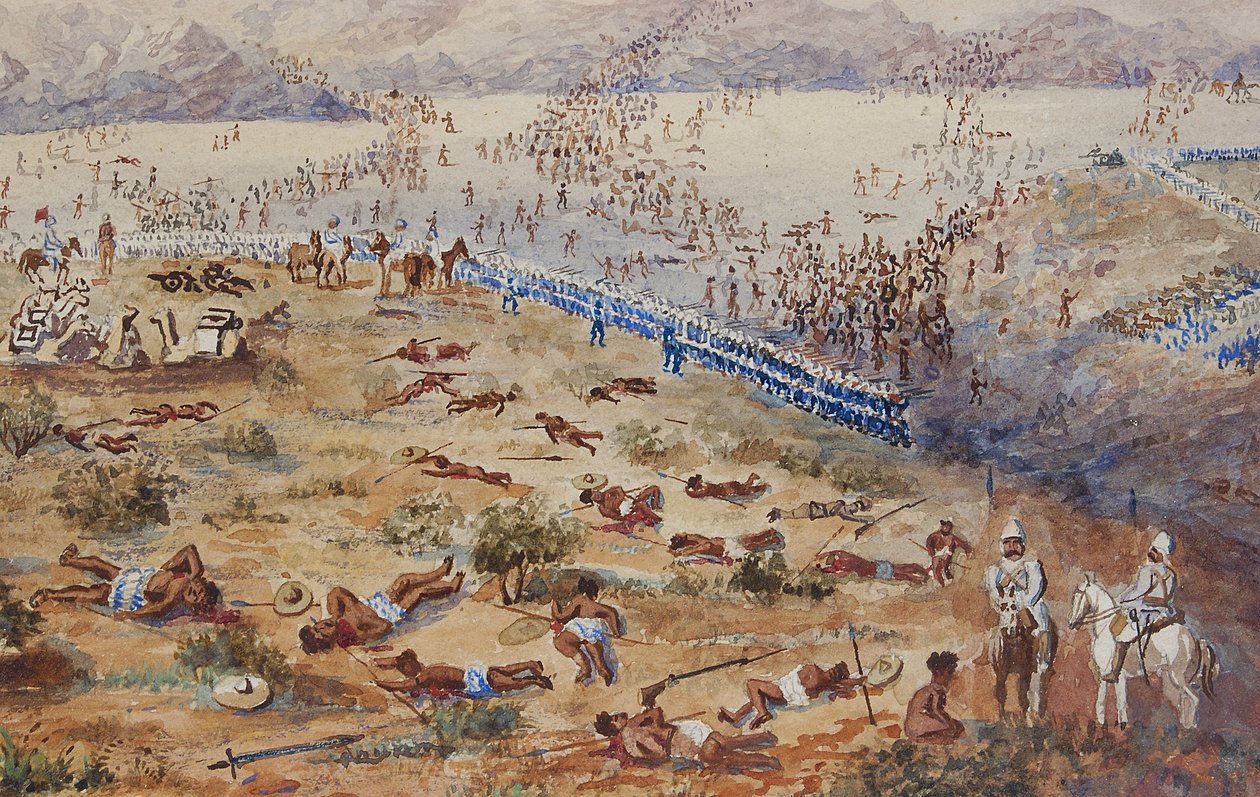 Schlacht von Tamai, 1884 von English School