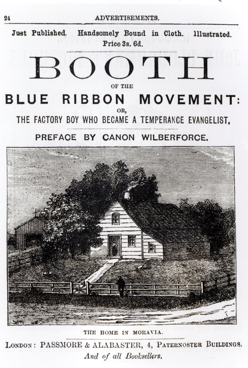 Stand der Blue Ribbon Bewegung, 1883 von English School
