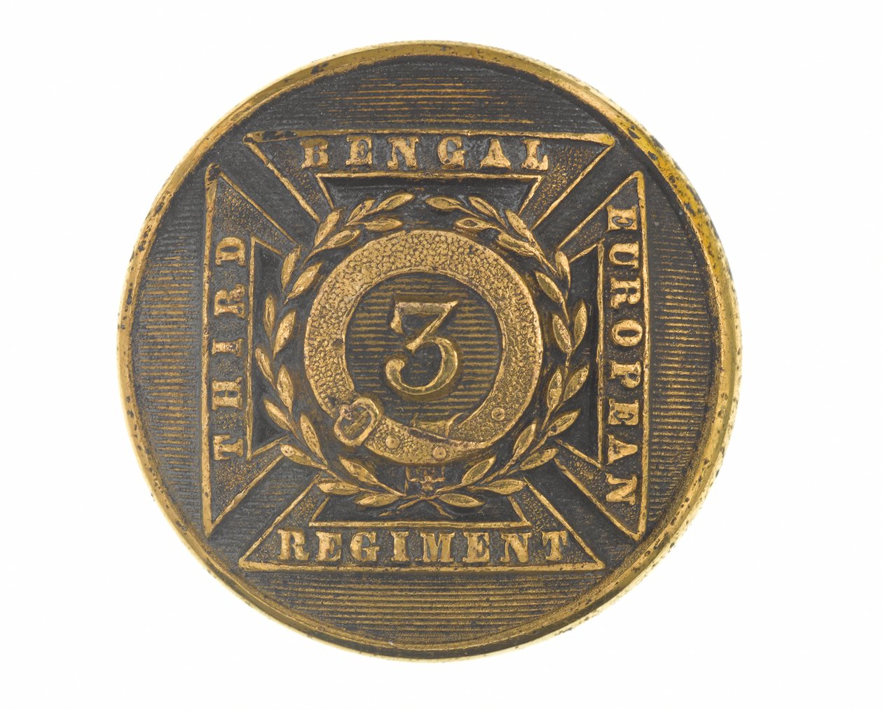 Knopf, Offizier, 3. Bengalisches Europäisches Regiment, 1854-1861 von English School
