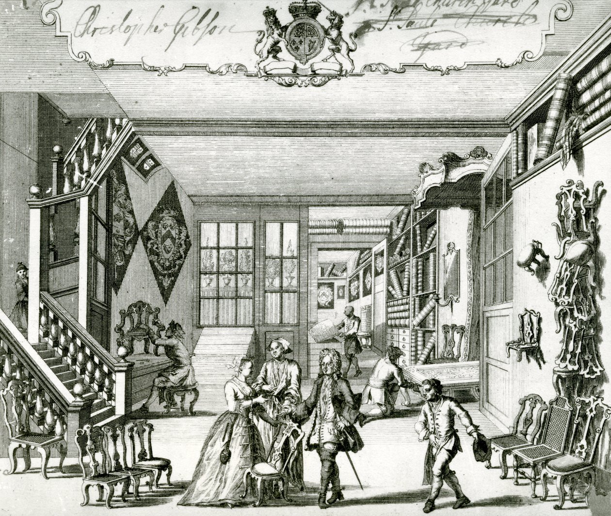 Christopher Gibson, Möbelmacher (Stich) von English School