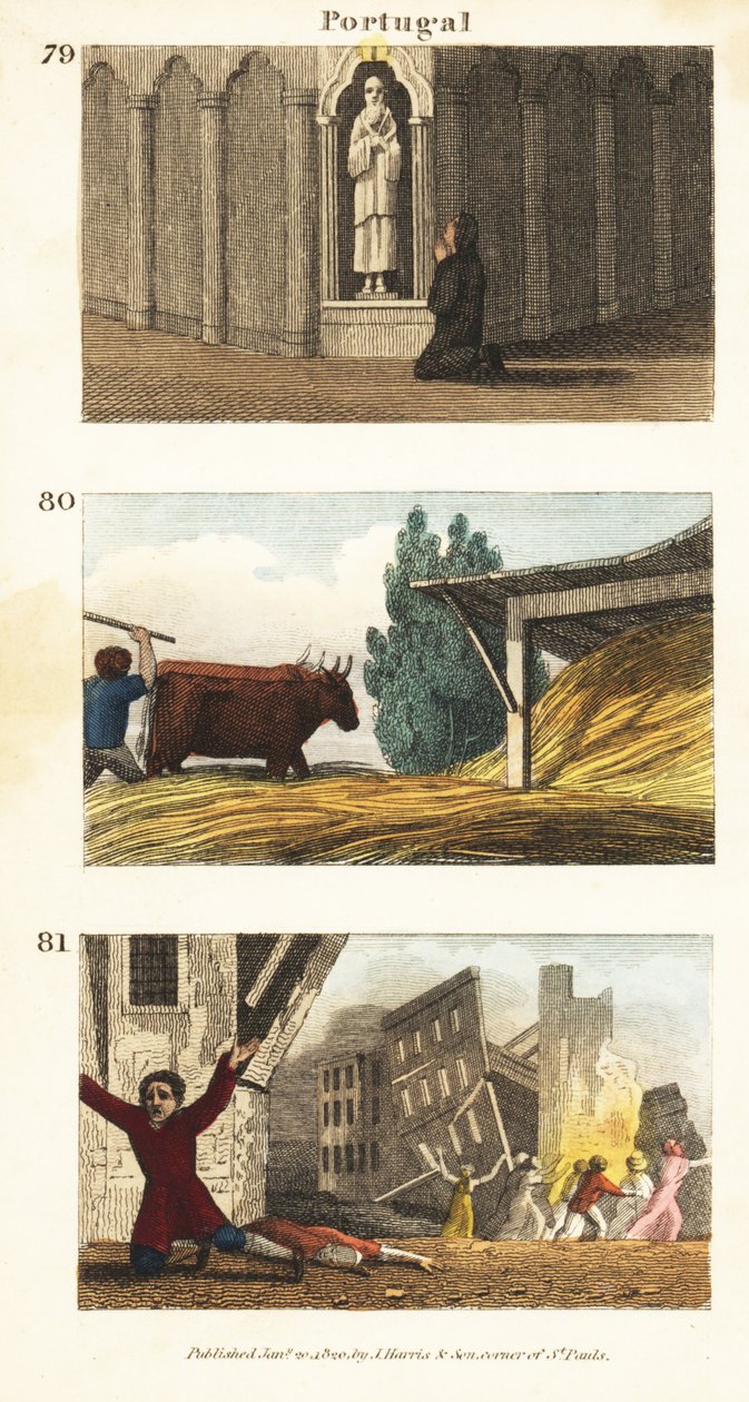 Historische Ansichten von Portugal von English School