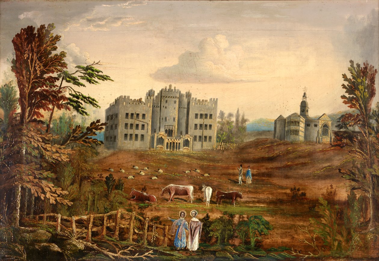 Hylton Castle, Sunderland ca. 1830 von English School