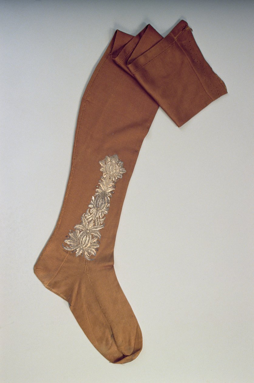Herrenstrumpf, ca. 1720 von English School