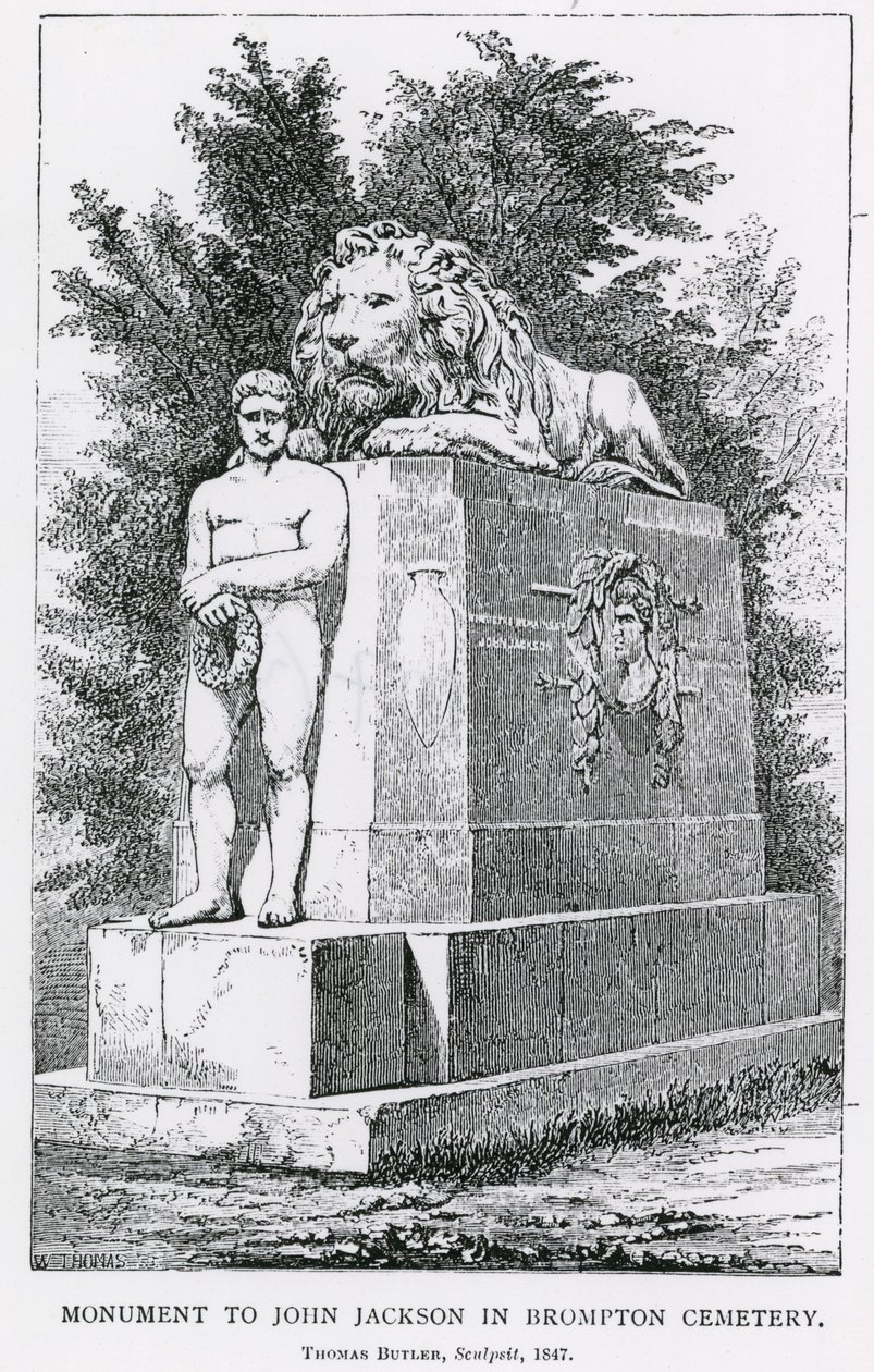 Denkmal für John Jackson auf dem Brompton-Friedhof von English School