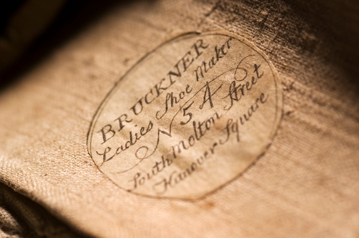 Schuhetikett, 1790er Jahre von English School