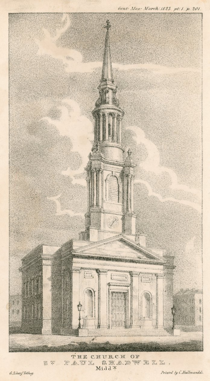 Die Kirche St. Paul, Shadwell, London von English School