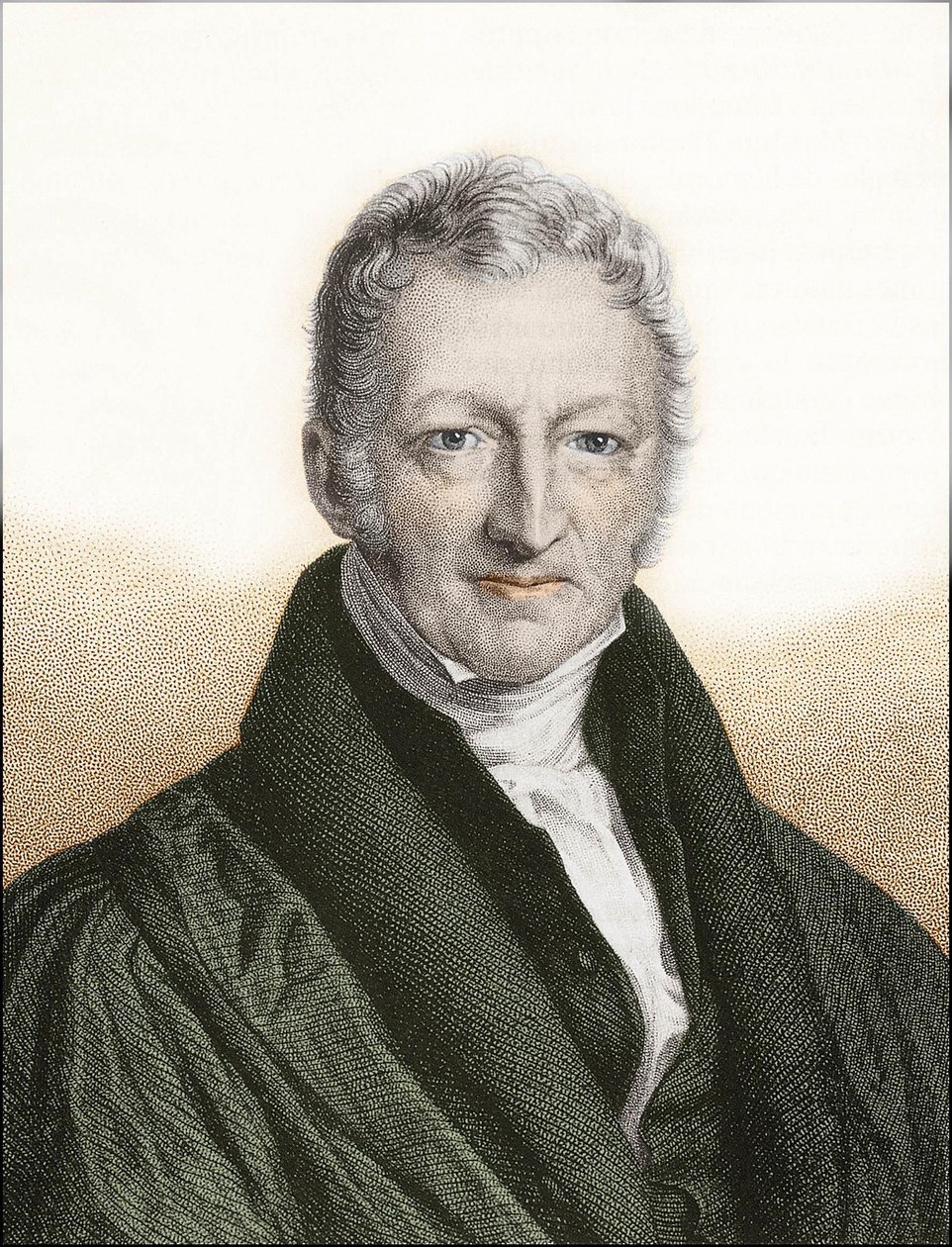 Thomas Robert Malthus (Farbstich) von English School