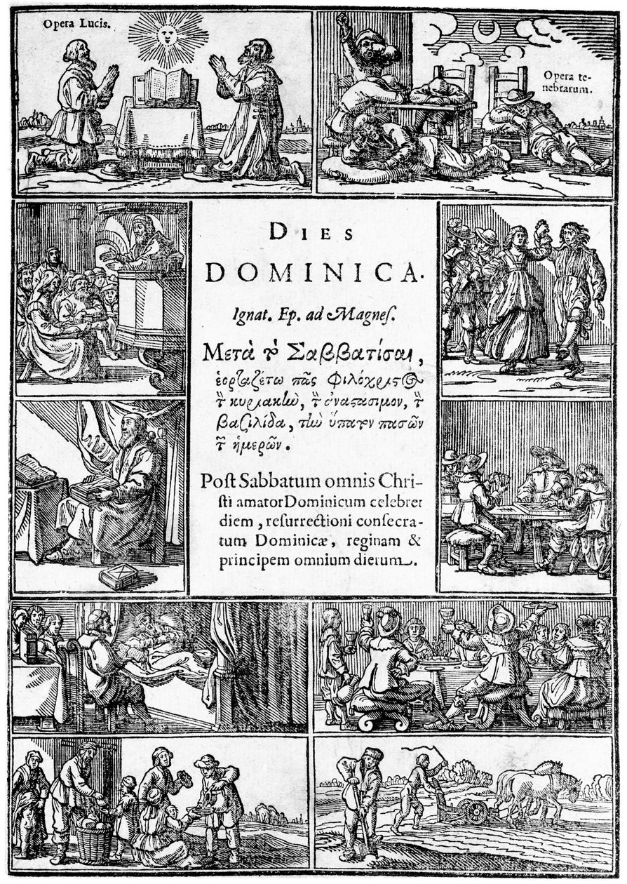 Titelseite zu Thomas Youngs Dies Dominica, 1639 von English School