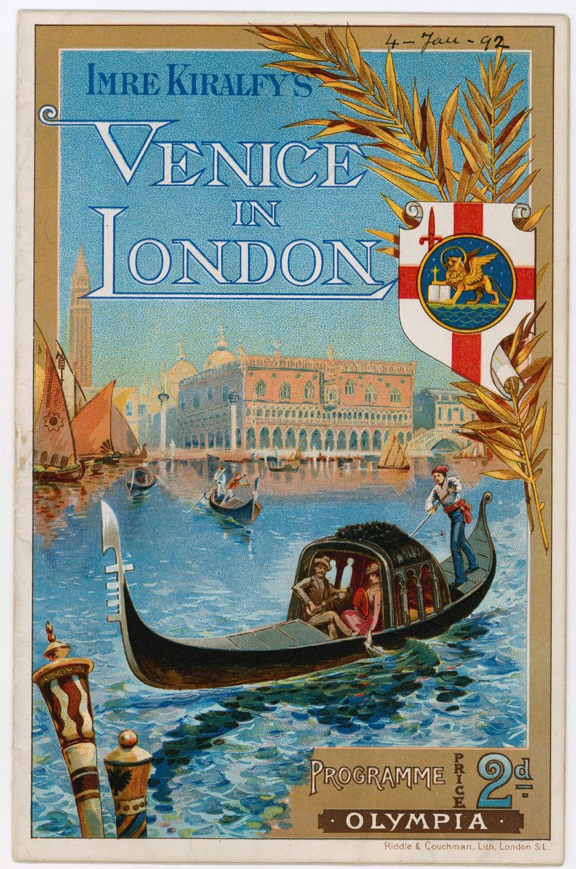 Venedig in London im Olympia, 1892 von English School