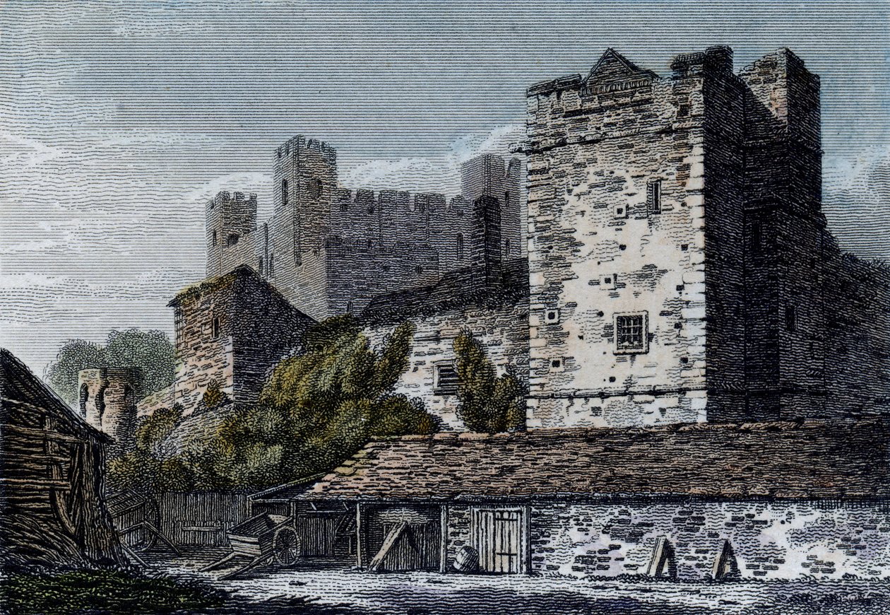 Ansicht von Rochester Castle, Kent, um 1830 von English School