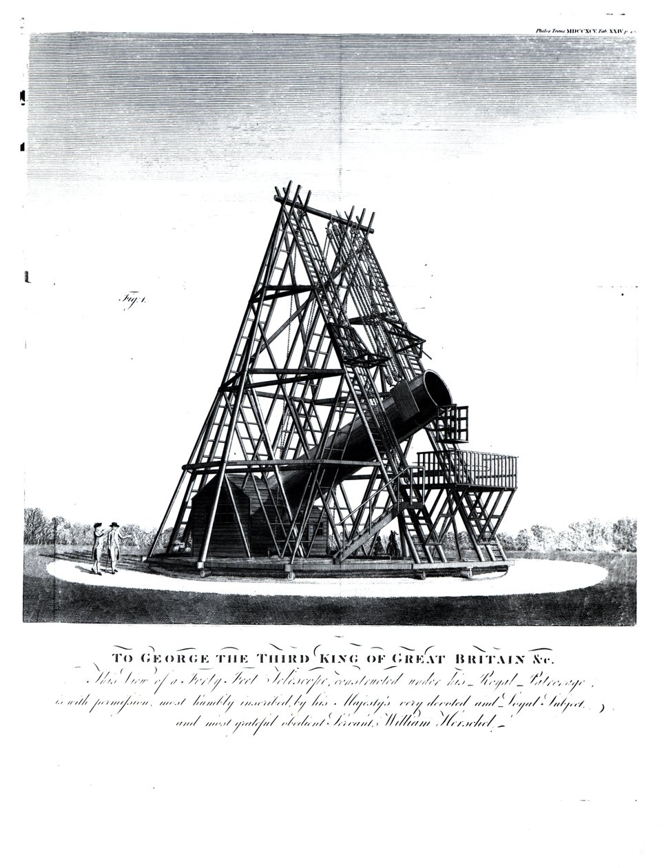 William Herschels Vierzig-Fuß-Teleskop von English School