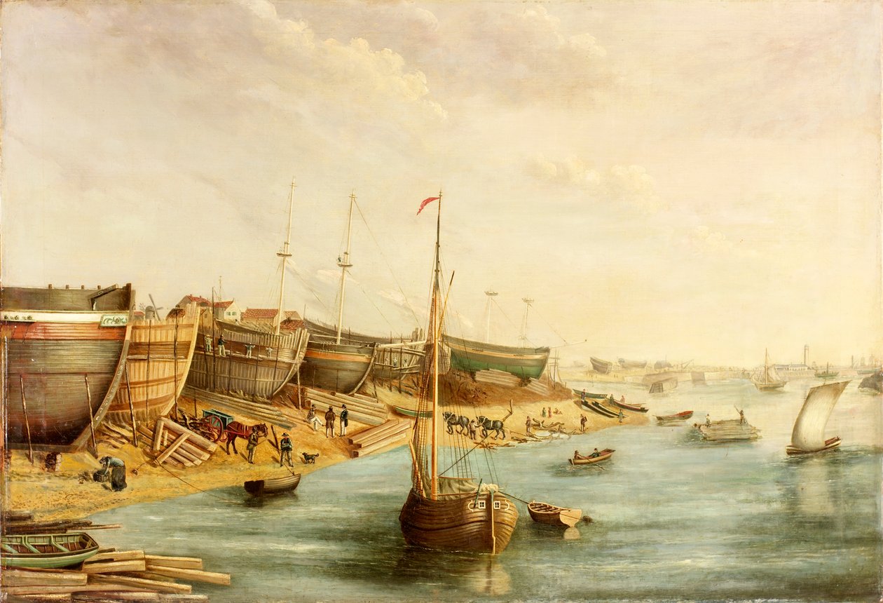 William Piles Werft, North Sands, ca. 1830 von English School