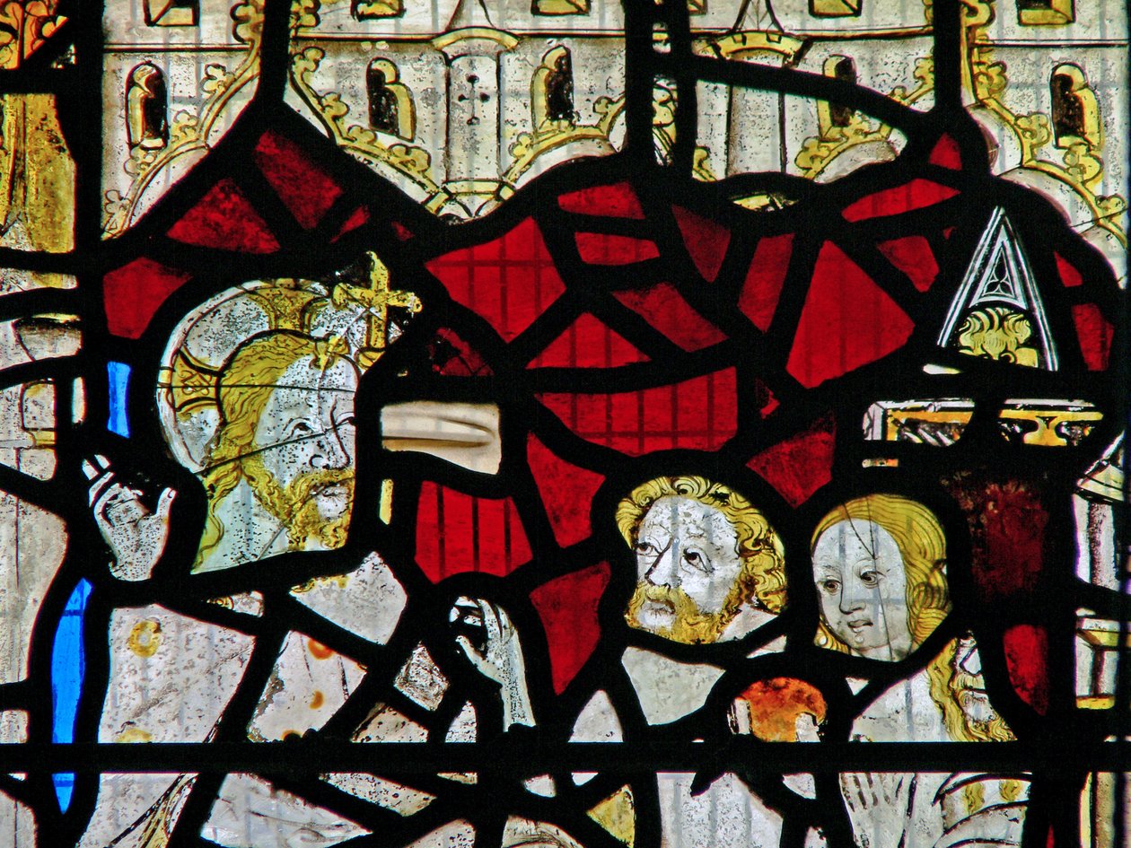 Fenster Ww zeigt die Höllenfahrt Christi von English School