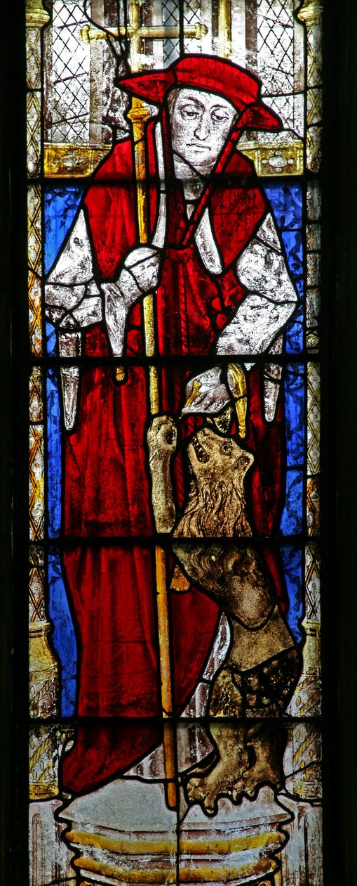 Fenster s9 mit Darstellung des Heiligen Hieronymus von English School