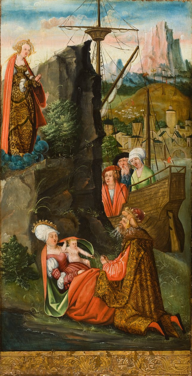 St. Maria Magdalena erweckt die Frau des Prinzen von Marseille, 1519 von Erhard Altdorfer