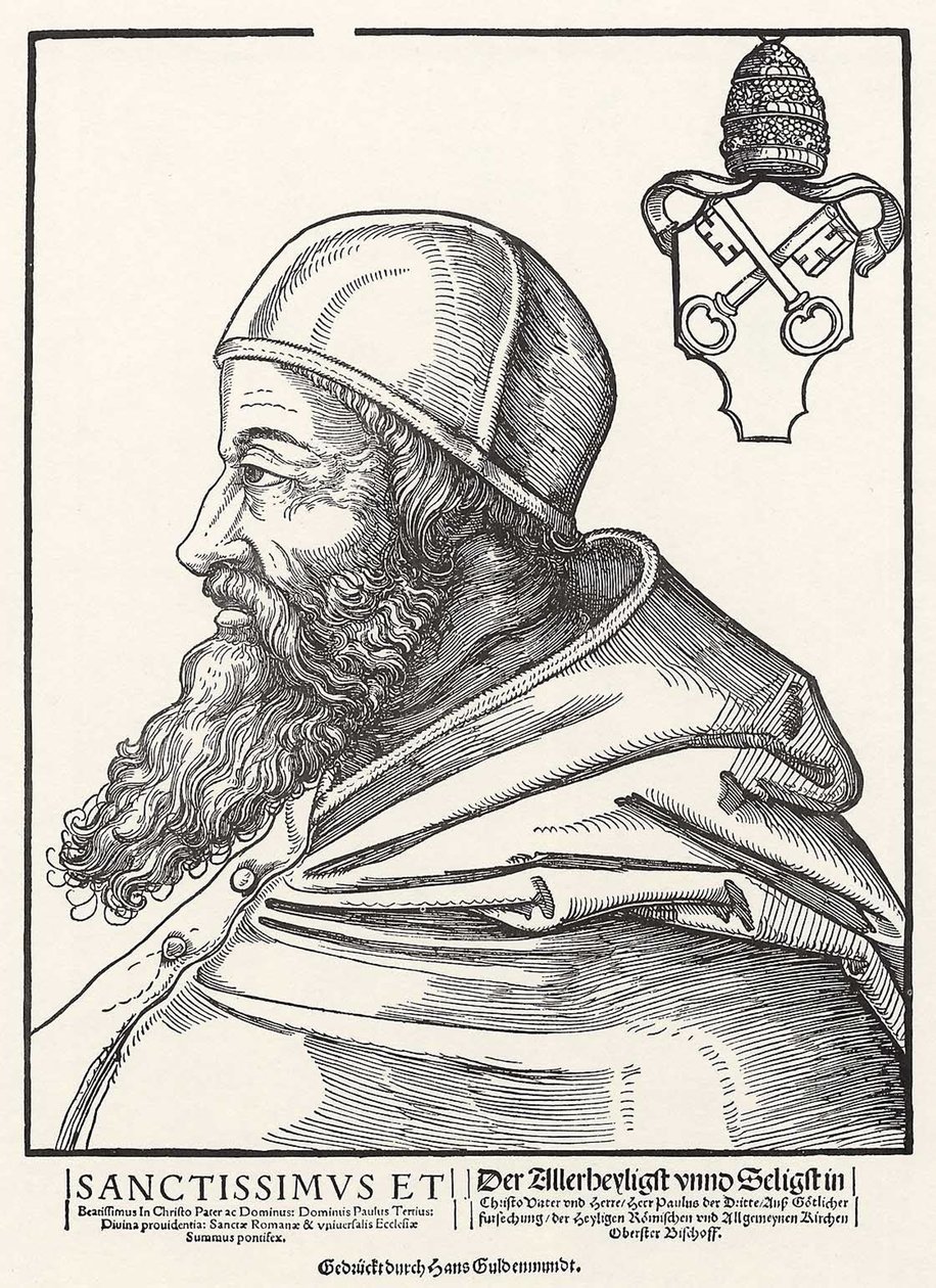 Porträt von Papst Paul III. Farnese von Erhard Schon