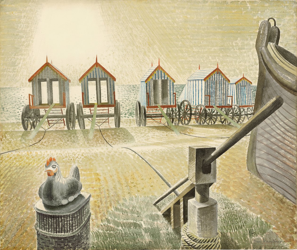 Aldeburgh Badehäuser, 1938 von Eric Ravilious